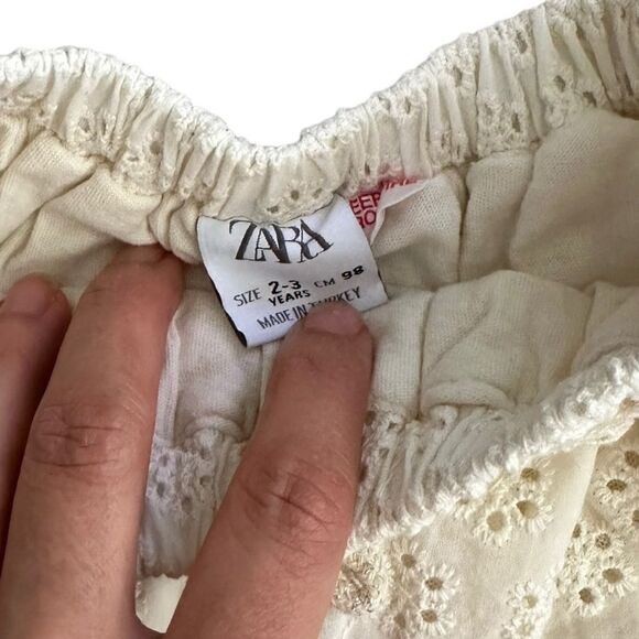 ZARA Kids | Ecru | EMBROIDERED SKIRT WITH TULLE - Picture 9 of 10